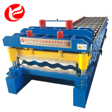 Metal ceramic glazed tile roof tile forming machine